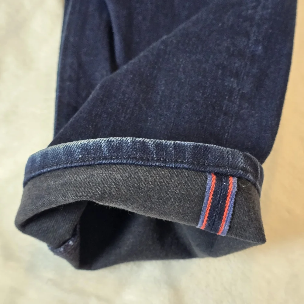 Hiroshi Kato Japanese Raw Selvedge The Scissors Slim Tapered In Blue Black 33